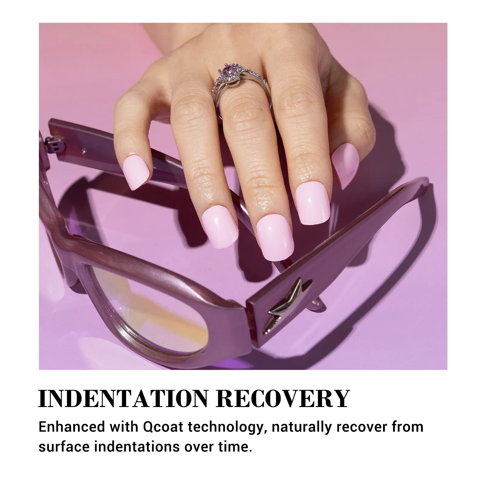 Qcoat Fully Cured Gel Nail Strips - Lavender(US ONLY)