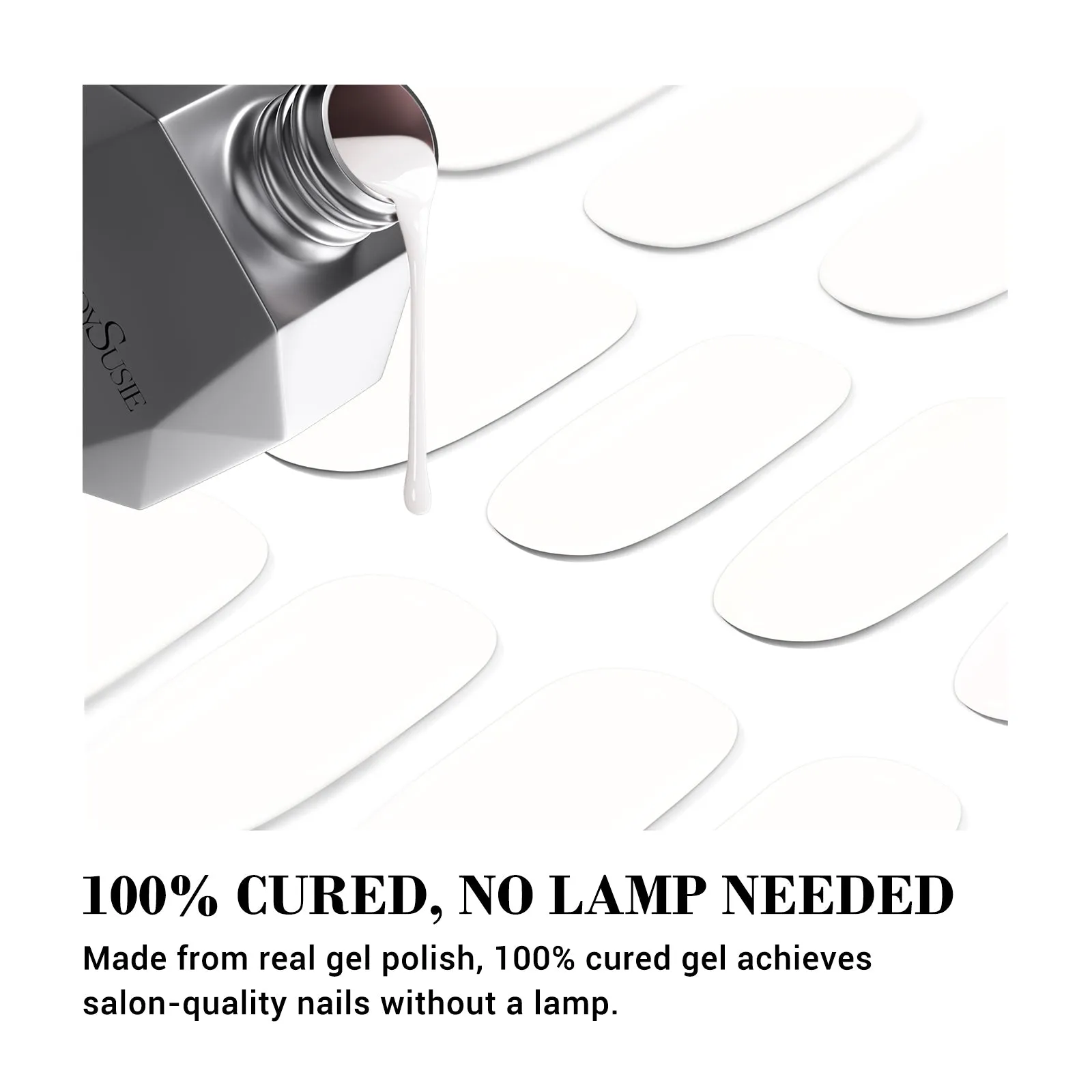 Qcoat Fully Cured Gel Nail Strips - White(US ONLY)