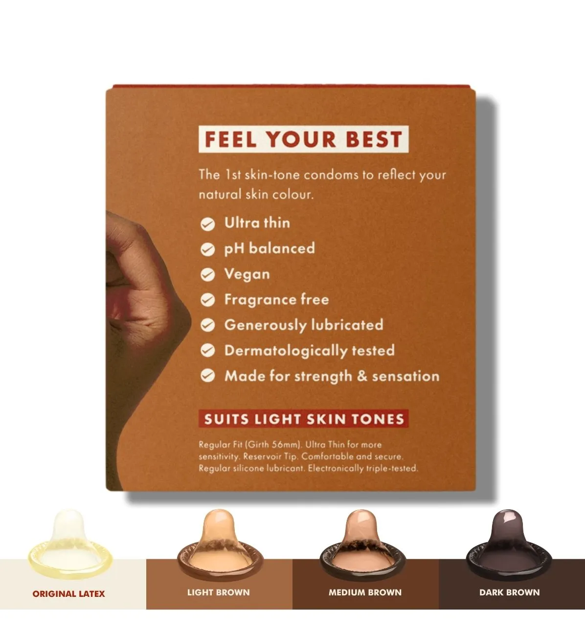 Roam Skin Tone Condoms - 12 Pack