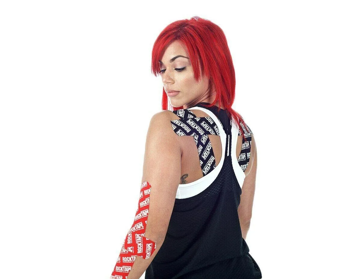 Rocktape Strong Adhesive Kinesiology Tape Patterned Rolls x 3 - Green Camouflage