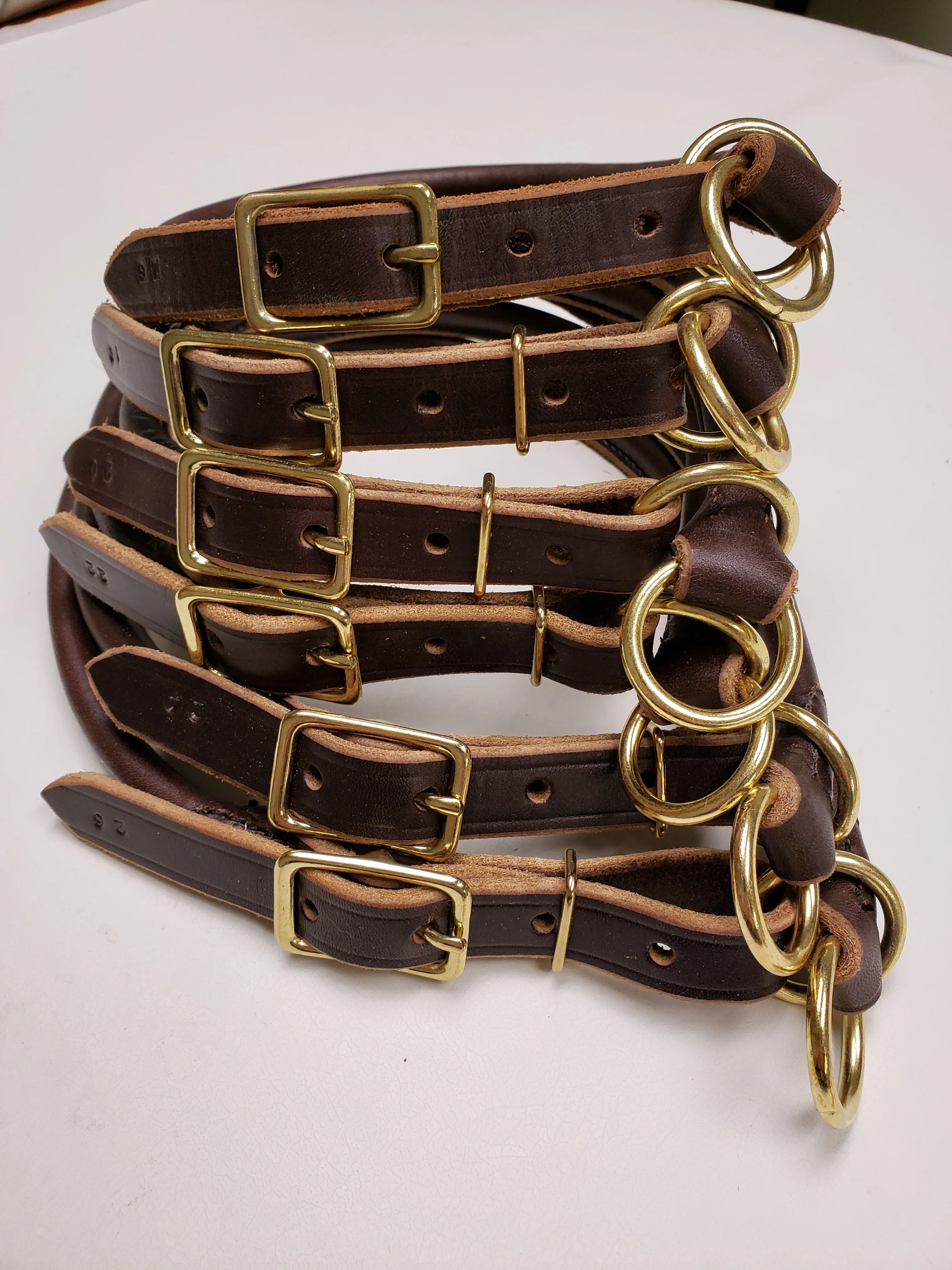 Rolled Leather Slip Collar
