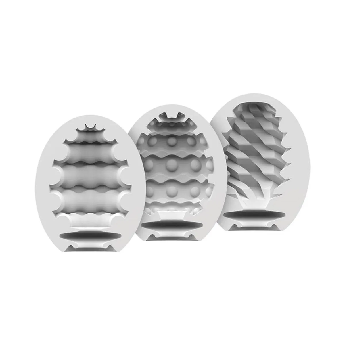 Satisfyer Masturbator Egg 3 Pack Riffle Bubble Fierce