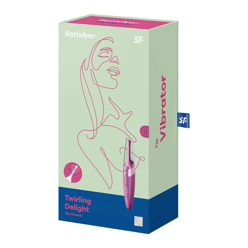 Satisfyer Twirling Delight - Berry Red USB Rechargeable Point Clitoral Stimulator - 4009704