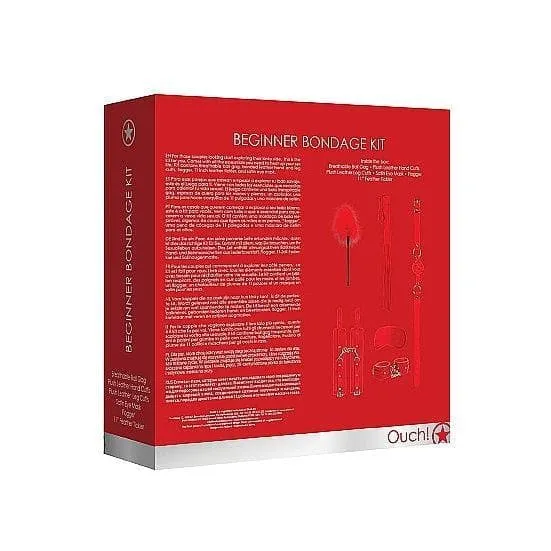 Shots Ouch! 6-Piece Beginner Bondage Kit Red