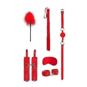 Shots Ouch! 6-Piece Beginner Bondage Kit Red