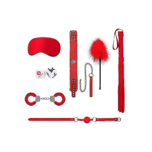 Shots Ouch! 8-Piece Introductory Bondage Kit #6 Red