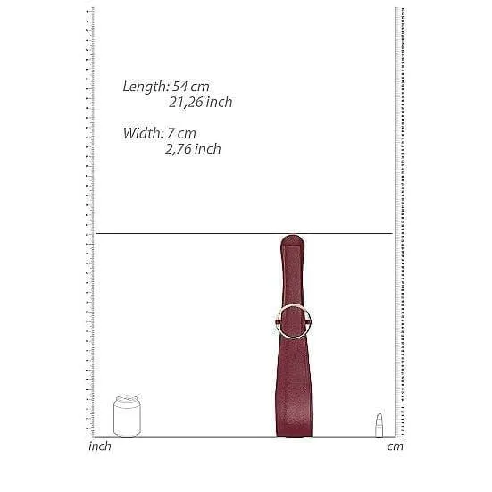 Shots Ouch! Halo Ringed Belt Flogger Burgundy
