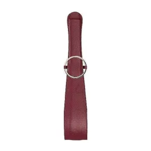 Shots Ouch! Halo Ringed Belt Flogger Burgundy