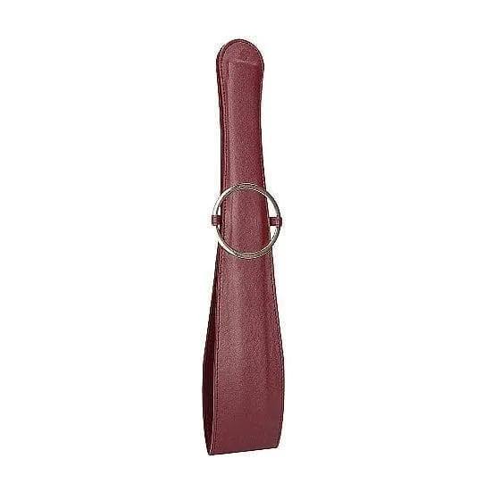 Shots Ouch! Halo Ringed Belt Flogger Burgundy