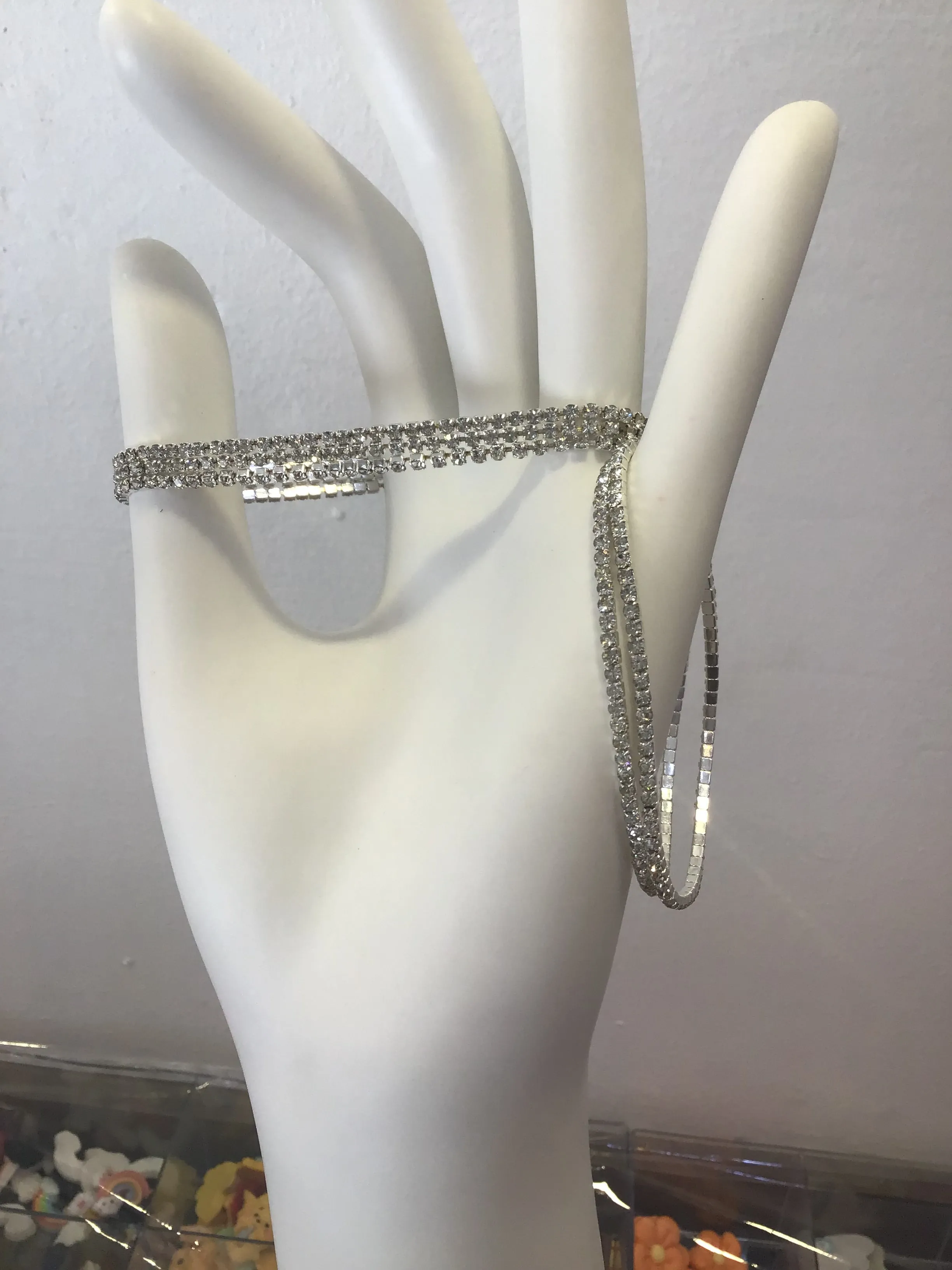 Silver stone bracelet