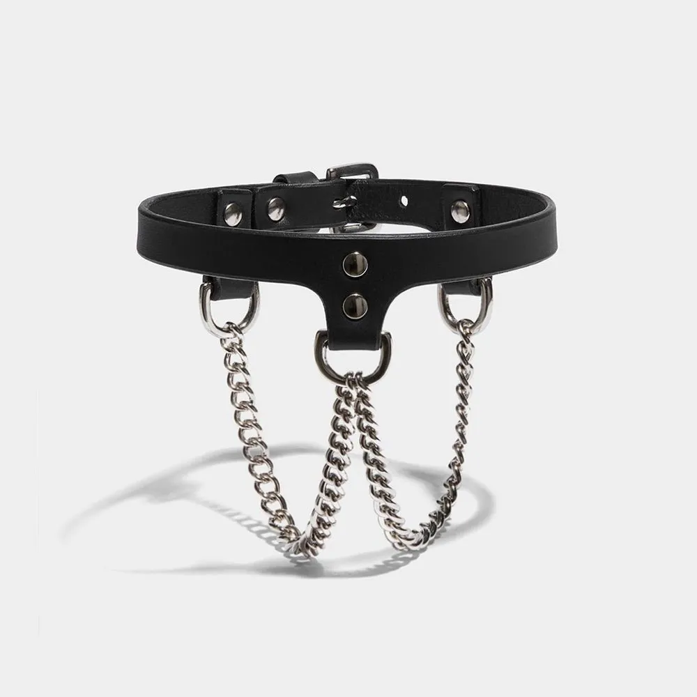 SLIM DOUBLE CHAIN COLLAR