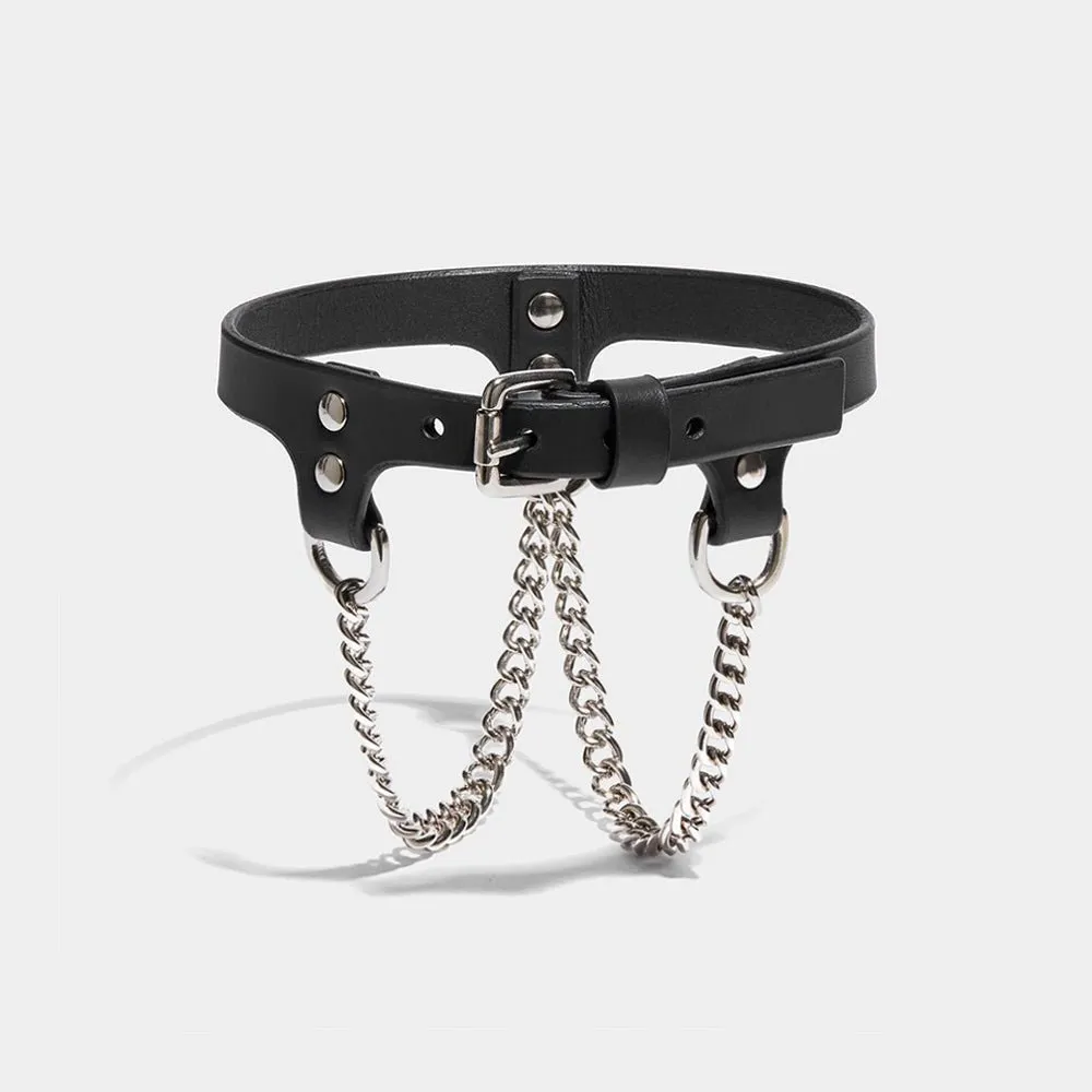 SLIM DOUBLE CHAIN COLLAR