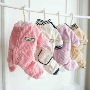 Sports Style Striped Dog Jumpsuits Harness