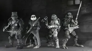 Universal Monsters x Teenage Mutant Ninja Turtles Action Figures 4-Pack Turtles Black & White 18 cm