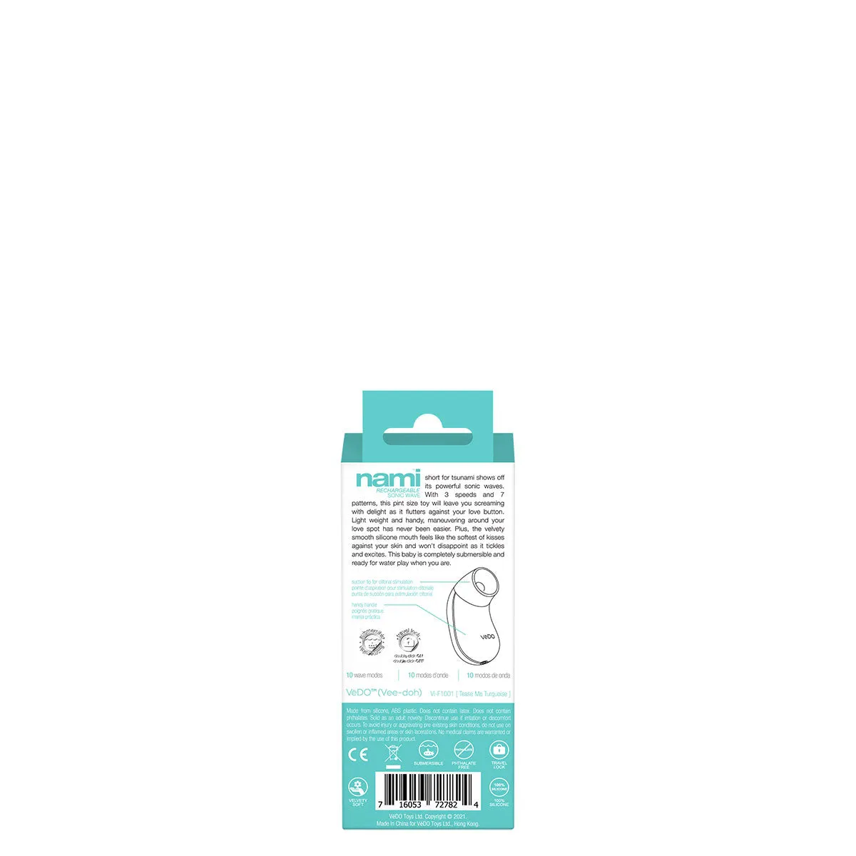 VeDO NAMI Sonic Vibe Clit Stimulator - Turquoise