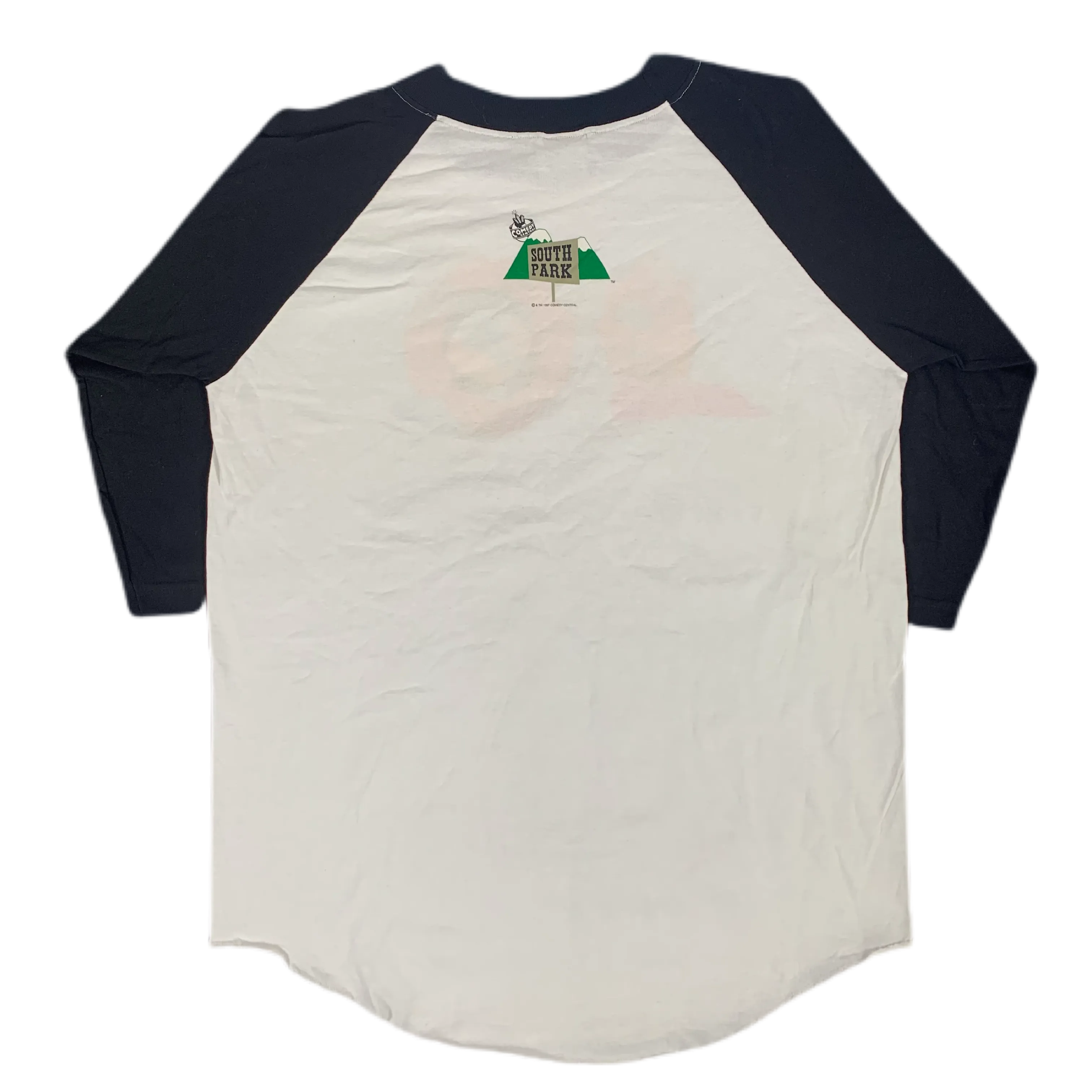 Vintage Comedy Central South Park "They Killed Kenny" Stanley Desantis Raglan Shirt