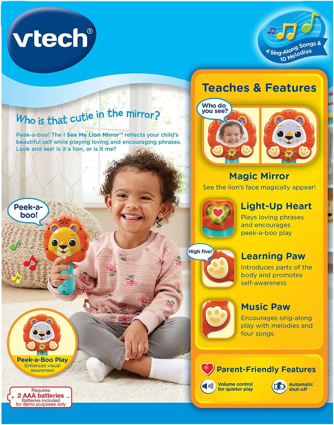 Vtech I See Me Lion Mirror 12m 