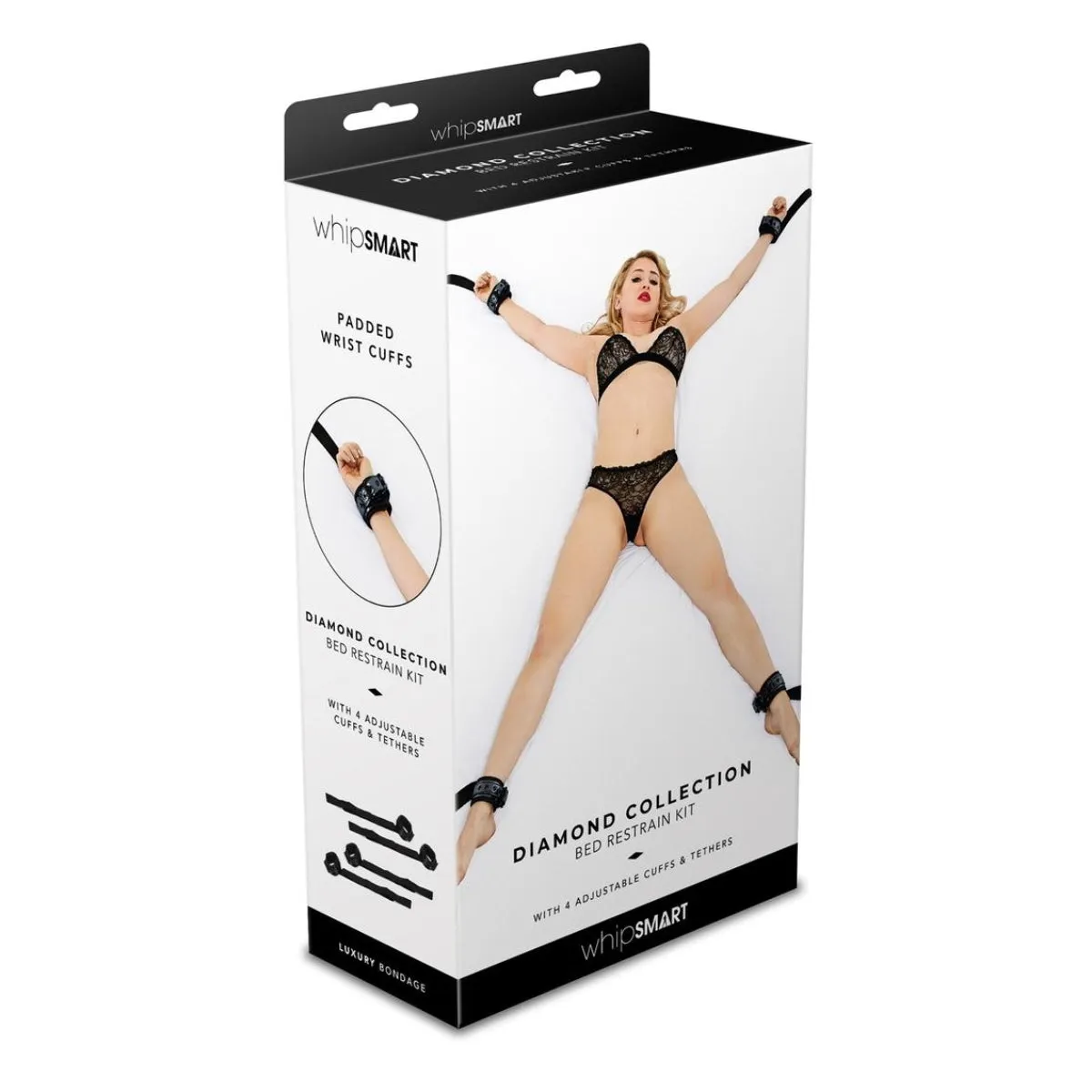 Whipsmart Diamond Collection Bed Restraint Kit Black