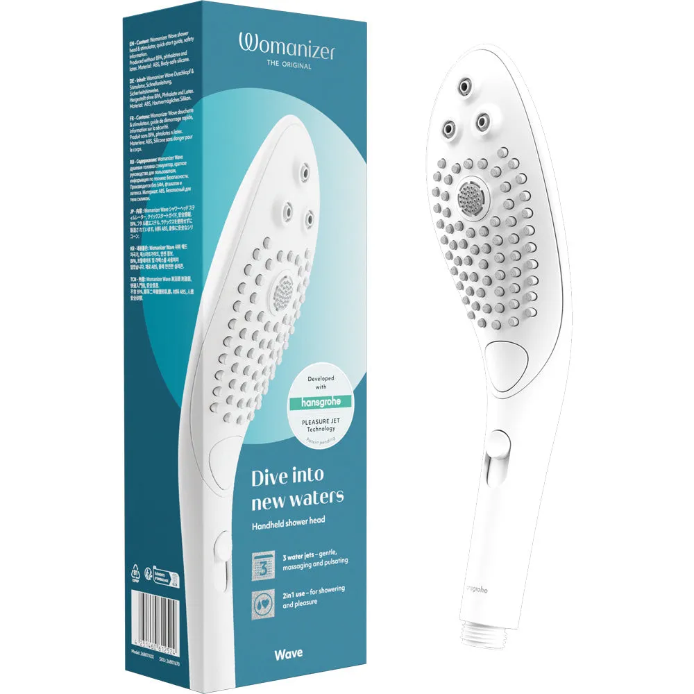 Womanizer Wave 2-in-1 Pleasure Stimulation Shower Head - White