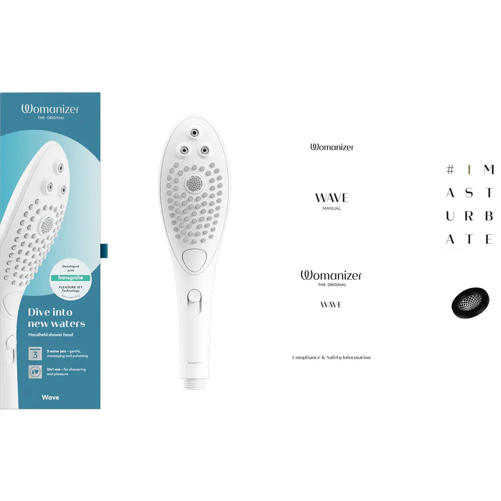 Womanizer Wave 2-in-1 Pleasure Stimulation Shower Head - White