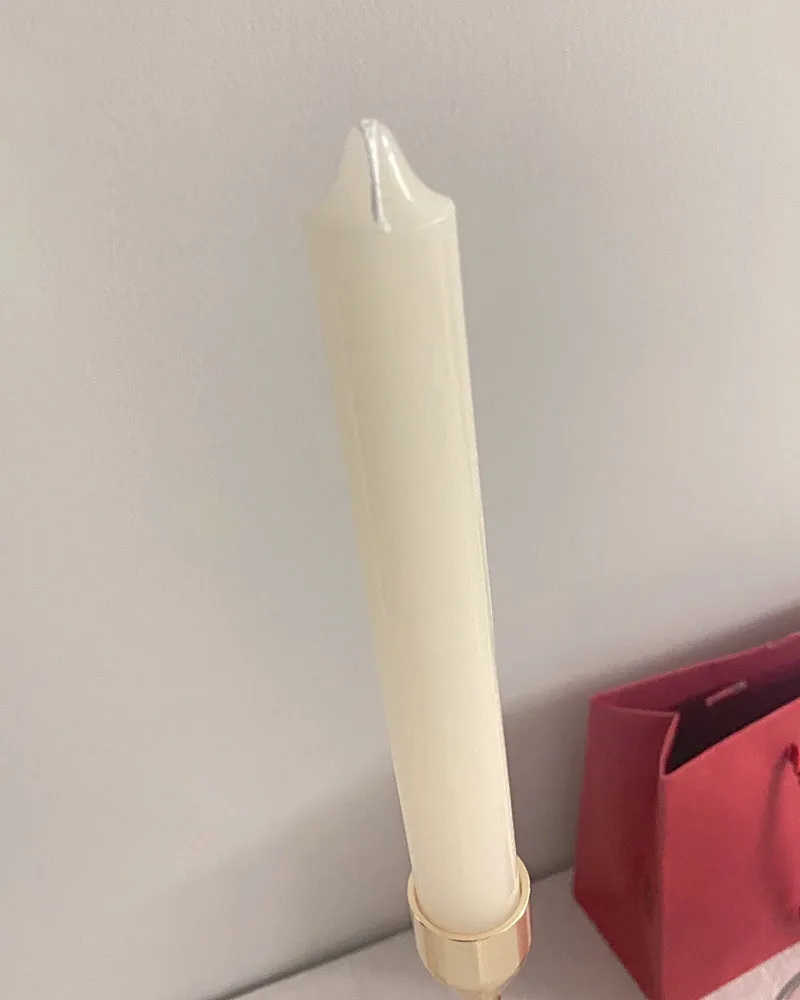 Yoscenn scented candle, 4 tall cone candles-10 inch white drip-free, odorless dinner candle-paraffin wax with cotton wick-8 hours burning time